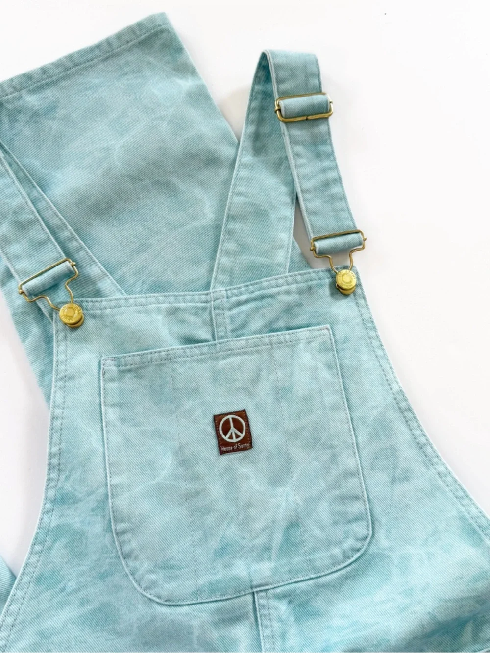 Free People House Of Sunny Overalls Women’s US Sz 4 Pure Shores Ocean Wash - Picture 8 of 13